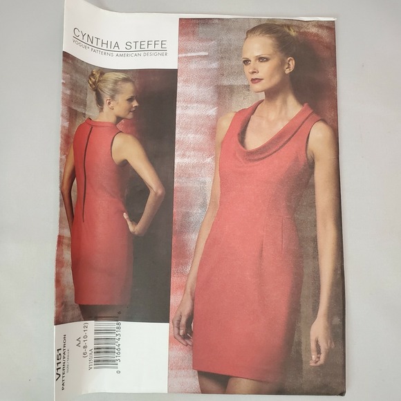 Vogue Patterns Dresses & Skirts - Vogue Sewing Pattern V1151 Cynthia Steffe Misses Dress Uncut Size AA 6-8-10-12